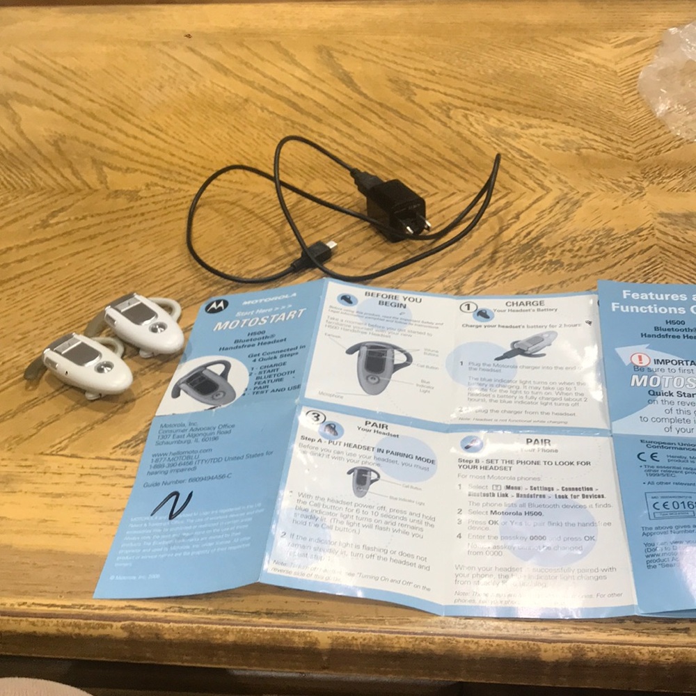 Two Bluetooth headset
